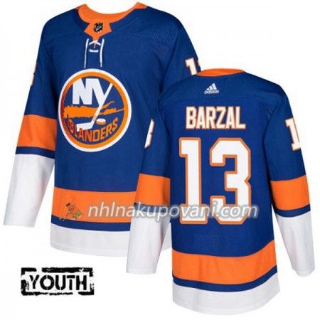 New York Islanders Dresy Mathew Barzal 13 Adidas 2017-2018 Modrá Authentic - Dětské